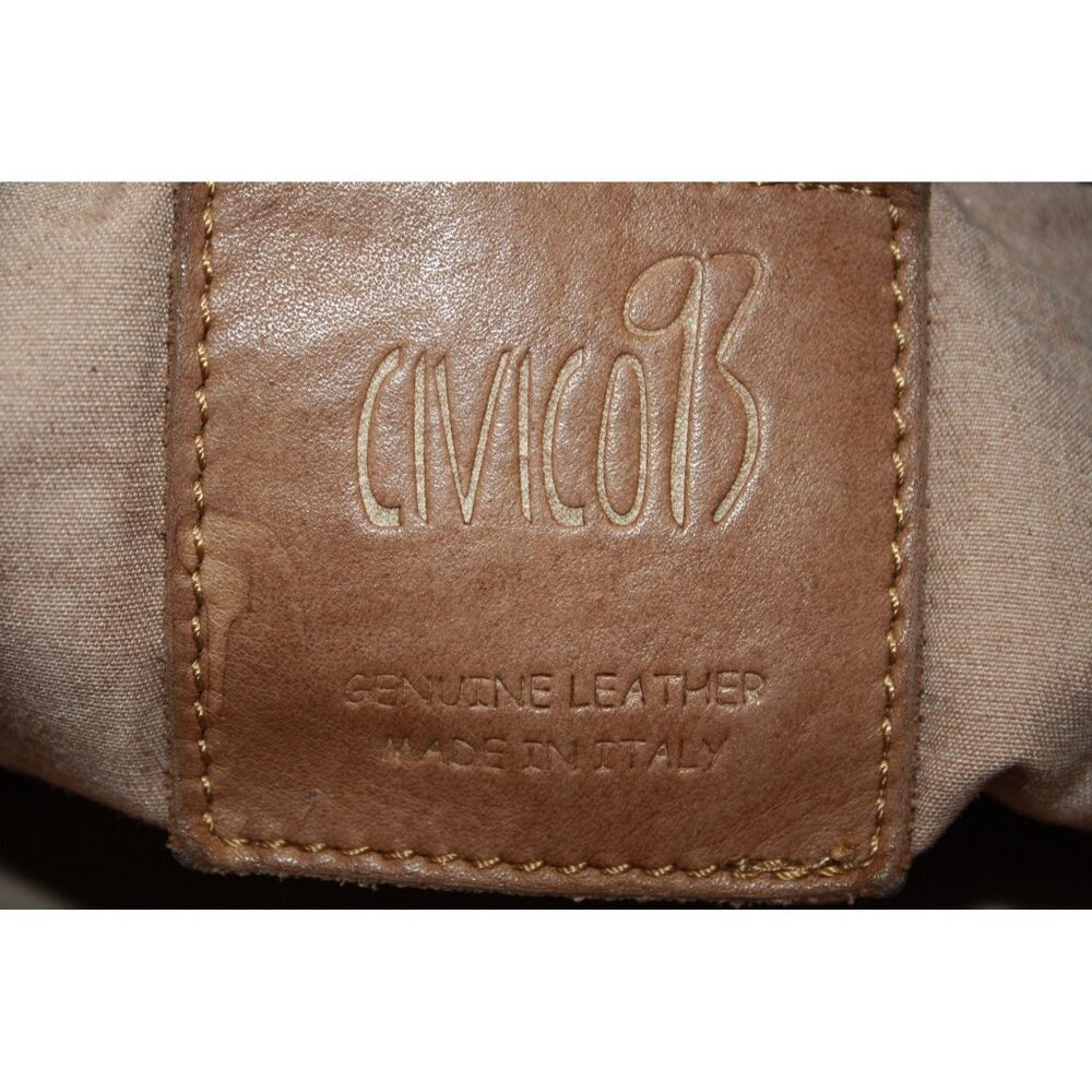 Civico 93 Leather Brown Purse Womens Made in Italy - Picture 6 of 10